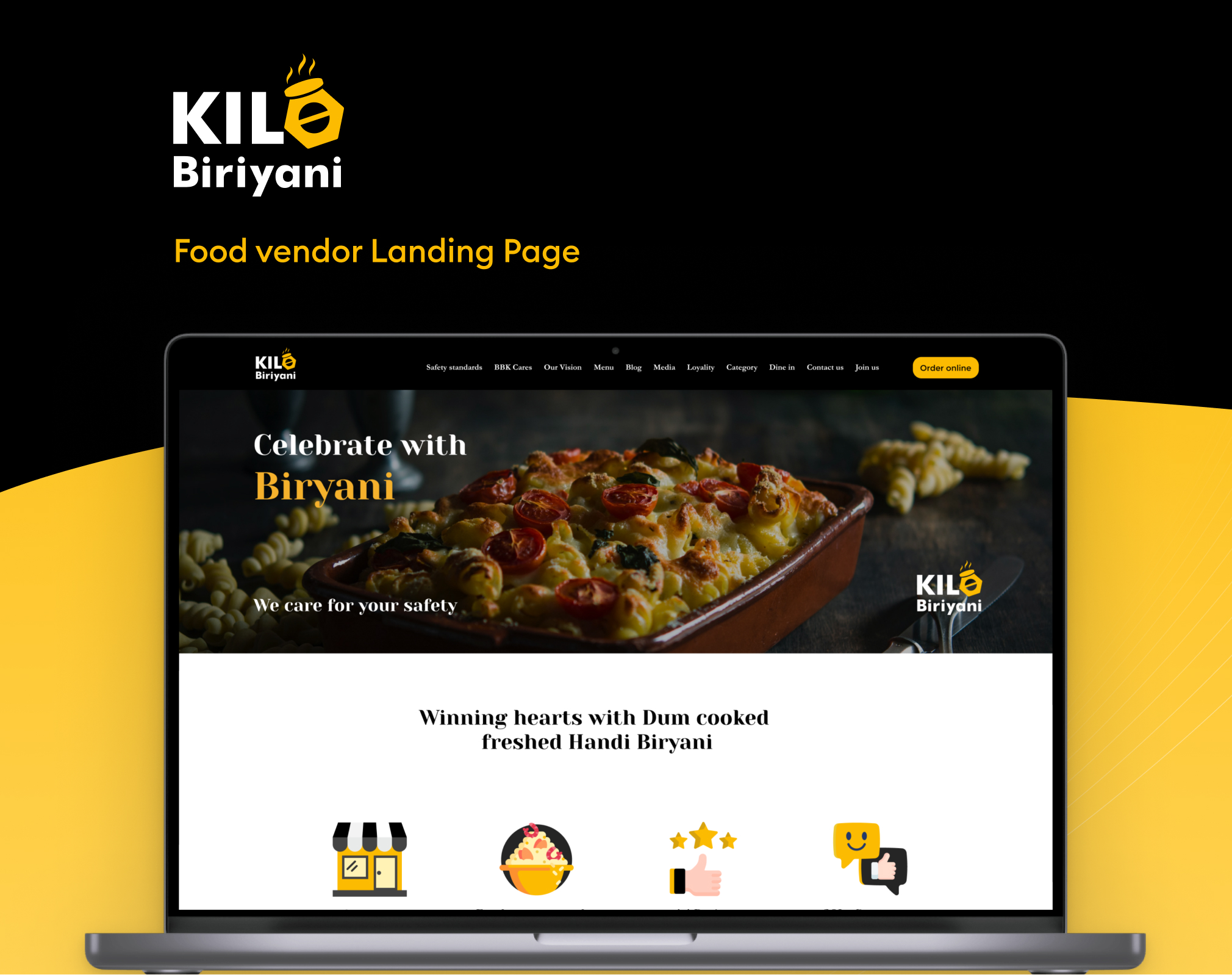 Kilo Biryani Landing Page design for high conversion